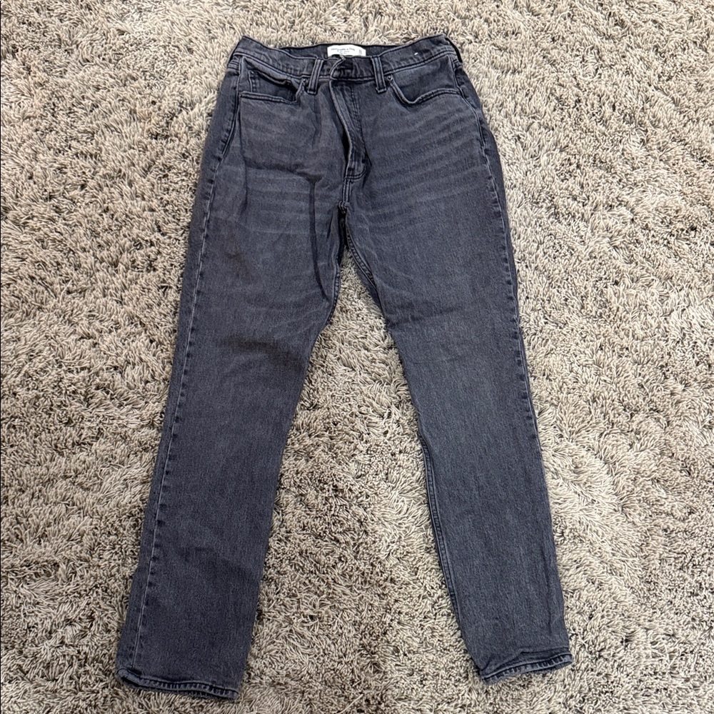 Abercrombie & Fitch Dark Gray Women's Straight Leg Jeans